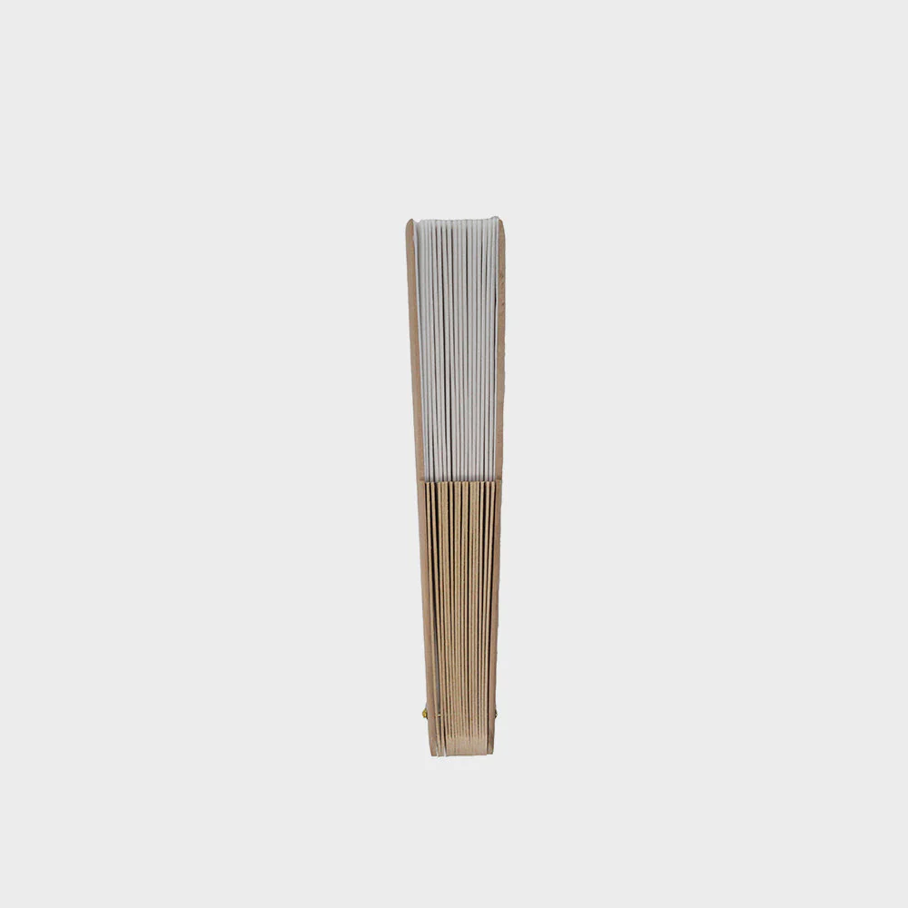 Abanico de Madera Blanco para Decorar y Personalizar - Image 2