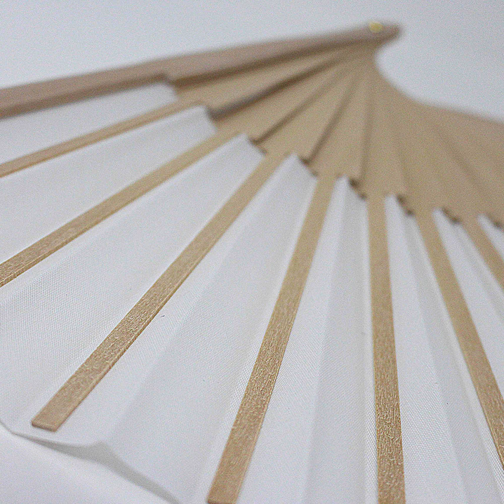 Abanico de Madera Blanco para Decorar y Personalizar - Image 3