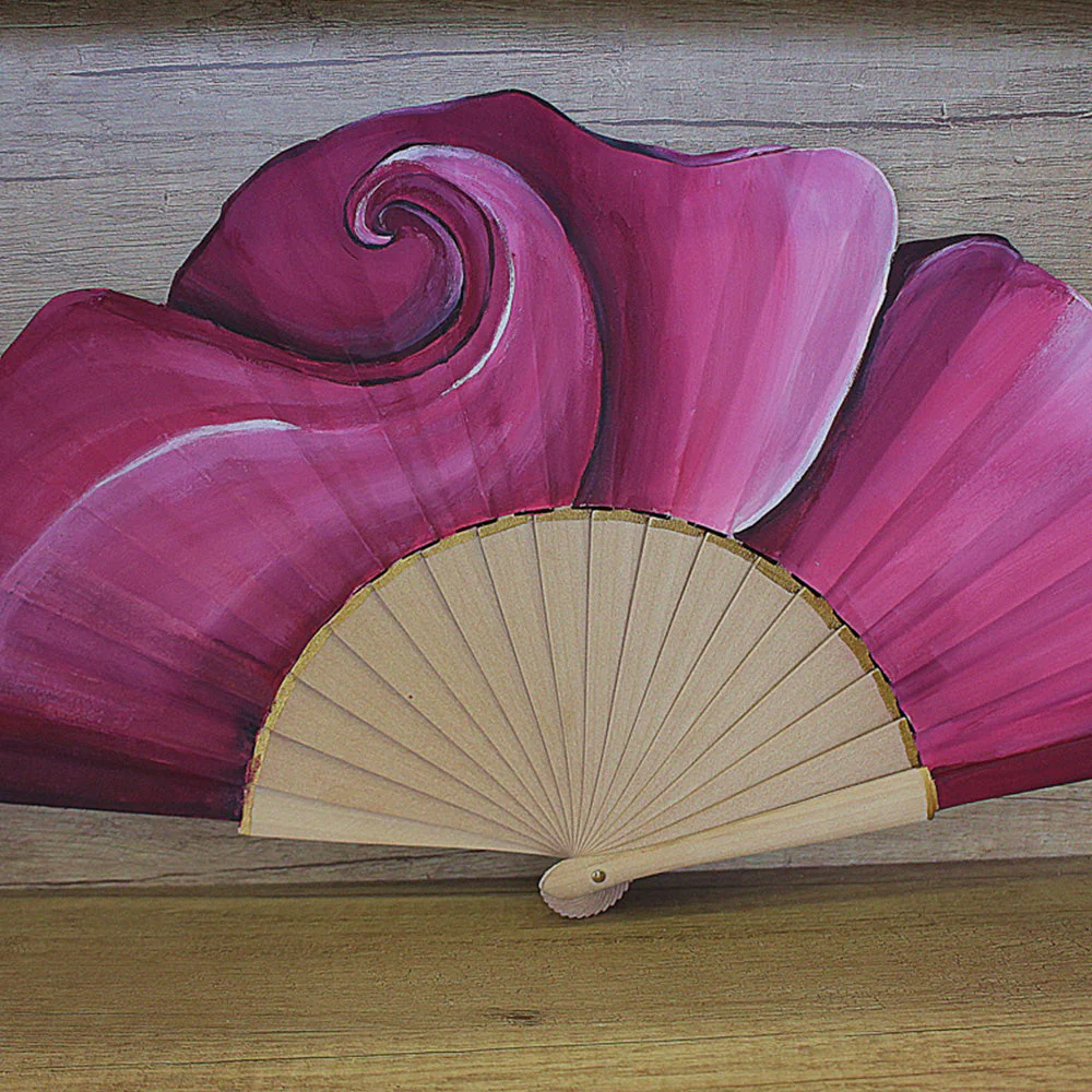 Abanico de Madera Blanco para Decorar y Personalizar - Image 4