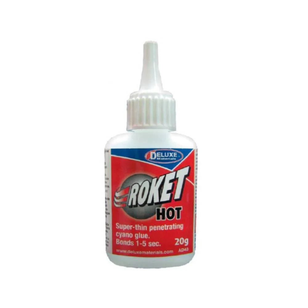 Adhesivo Cianocrilato Roket Hot 20gr DELUXE MATERIALS