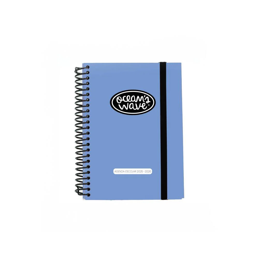 Agenda Escolar Diaria A6 2025-2026 Azul Ocean's Wave