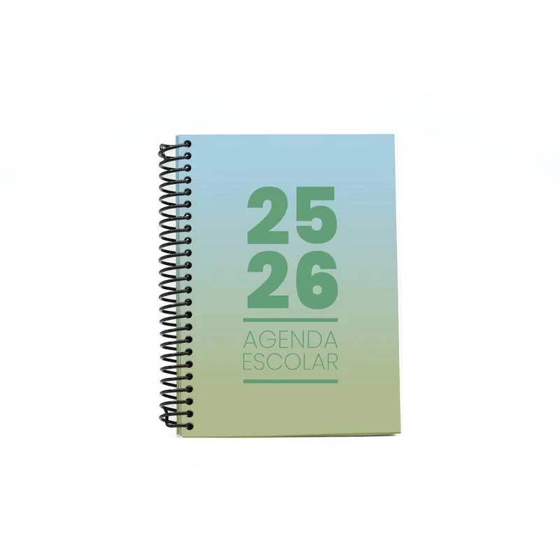 Agenda Escolar Semanal A5 2025-2026 Azul Gradiente - Image 4