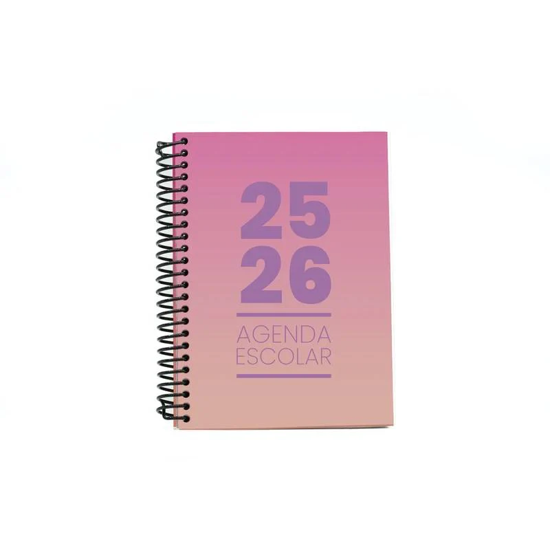 Agenda Escolar Semanal A5 2025-2026 Rosa Gradiente - Image 3