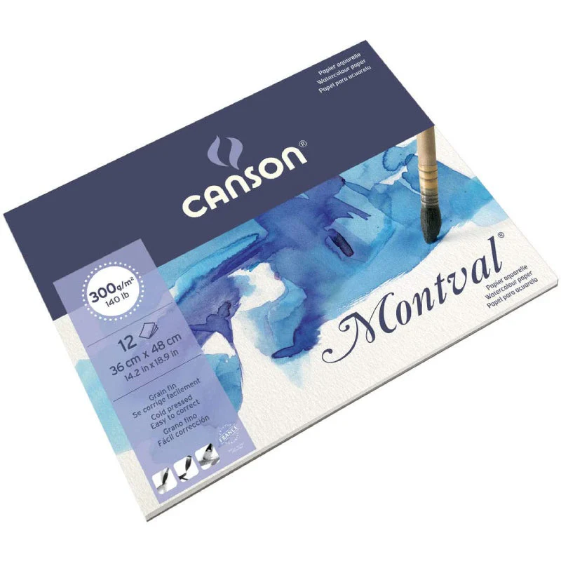 Bloc Acuarela Encolado Montval Canson 12h 36x48cm 300gr - Image 4