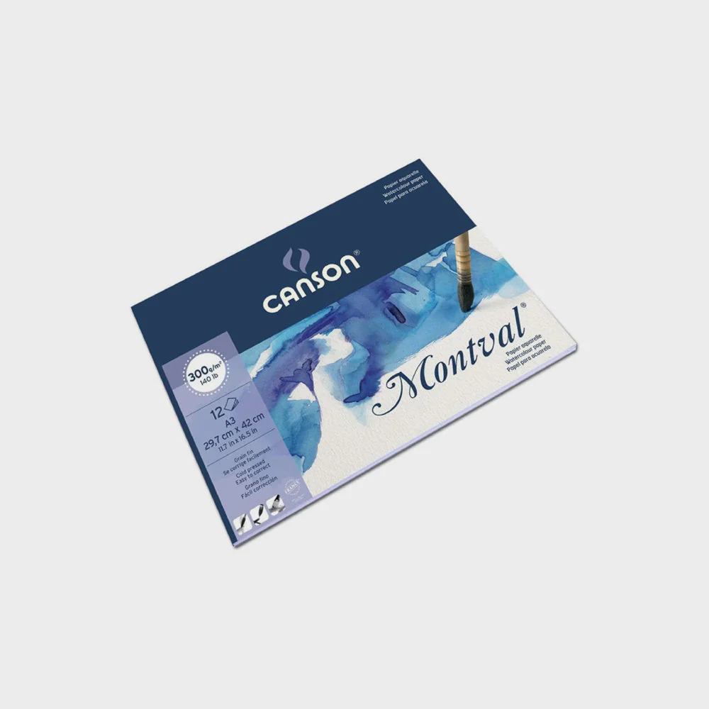 Bloc Acuarela Encolado Montval Canson A3 12h 300gr - Image 2