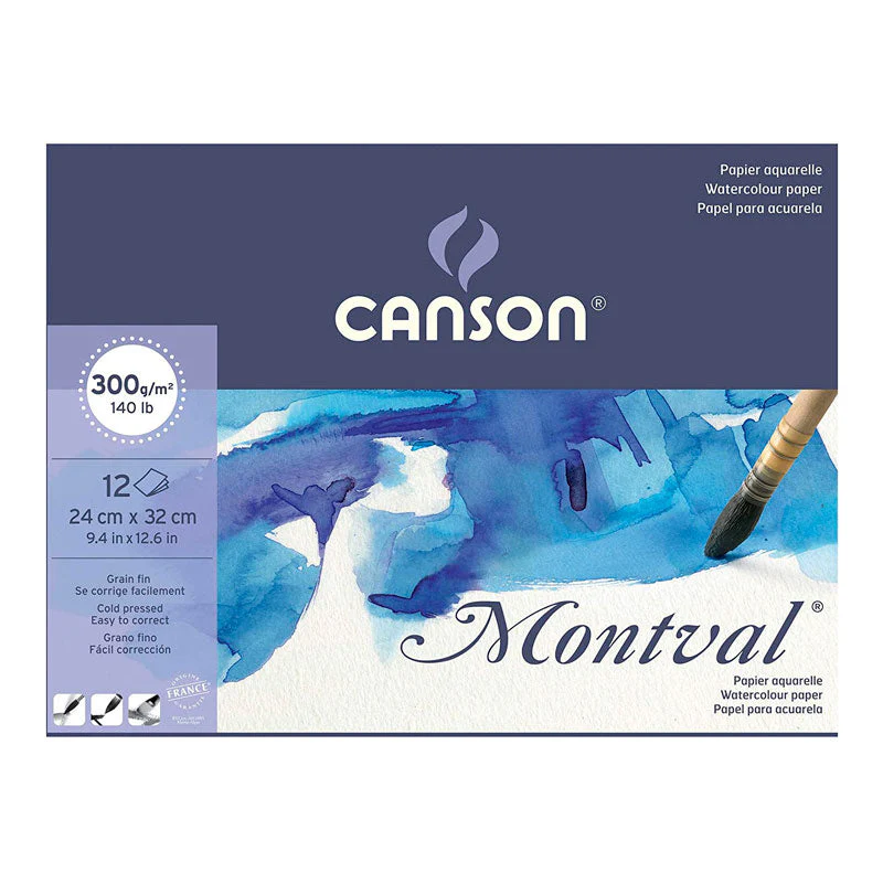Bloc Acuarelas Encuadernado 24x32cm 300gr 12 Hojas Canson Montval - Image 3