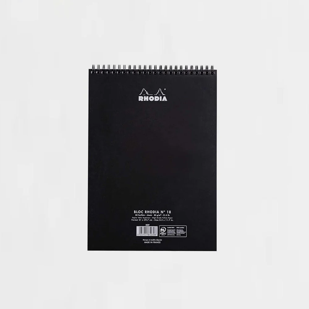 Bloc de Espiral Negro dotPad A4 Rhodia - Image 3