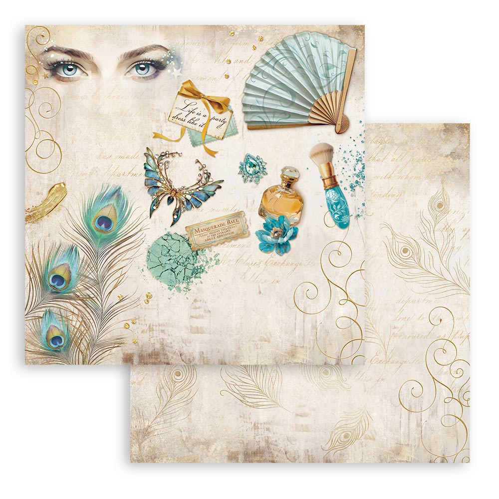 Bloc de Scrapbooking 10 Hojas Doble Cara Masquerade Stamperia - Image 10