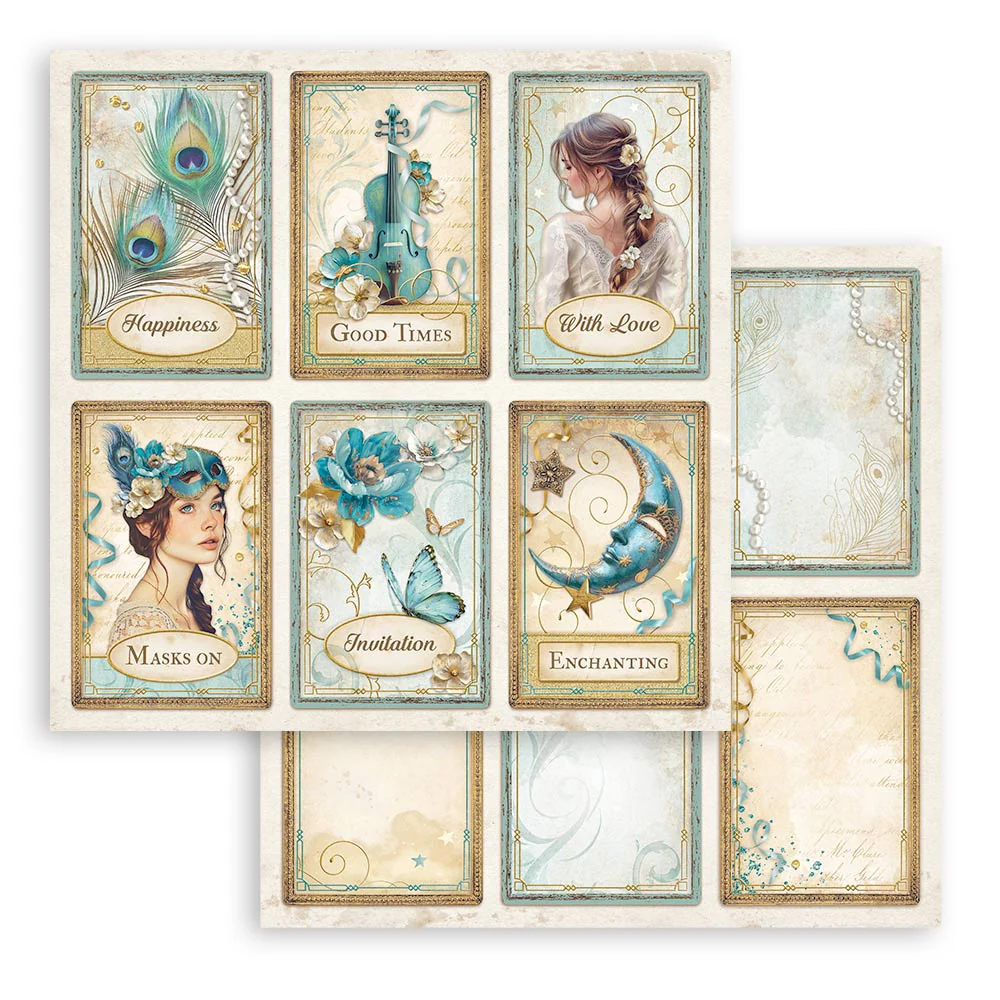 Bloc de Scrapbooking 10 Hojas Doble Cara Masquerade Stamperia - Image 11
