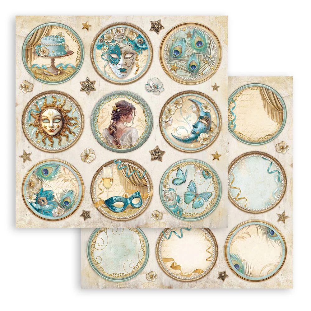 Bloc de Scrapbooking 10 Hojas Doble Cara Masquerade Stamperia - Image 12