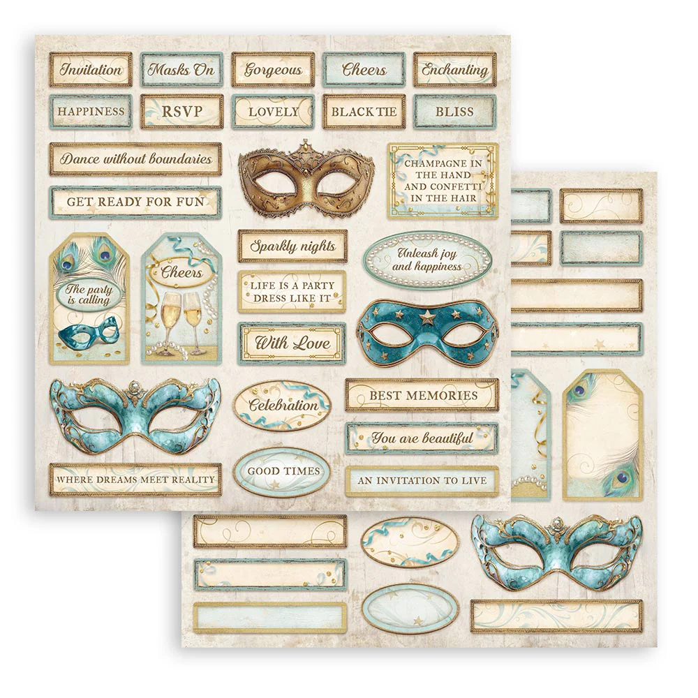 Bloc de Scrapbooking 10 Hojas Doble Cara Masquerade Stamperia - Image 13