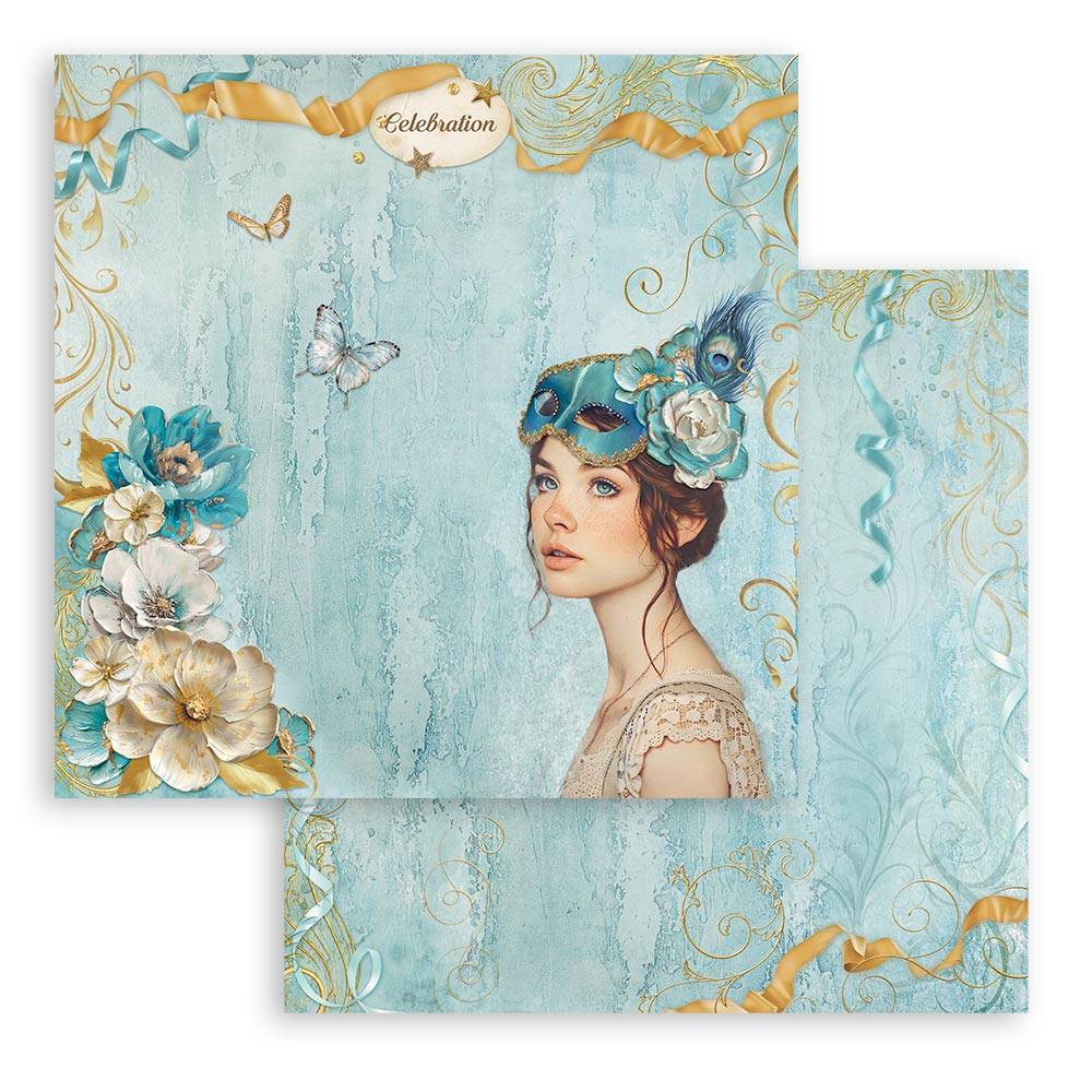 Bloc de Scrapbooking 10 Hojas Doble Cara Masquerade Stamperia - Image 4