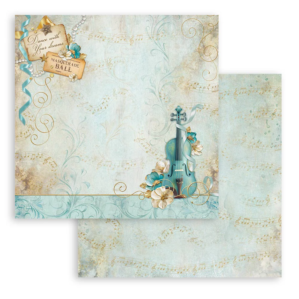 Bloc de Scrapbooking 10 Hojas Doble Cara Masquerade Stamperia - Image 7