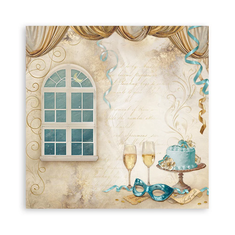 Bloc de Scrapbooking 22 Hojas Una Cara Masquerade Stamperia - Image 12