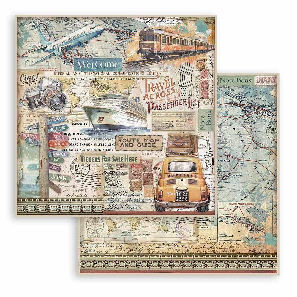 Bloc de Scrapbooking Doble Cara Art of Travelling Stamperia - Image 11