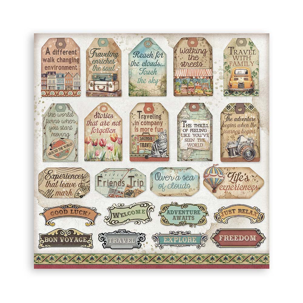 Bloc de Scrapbooking Doble Cara Art of Travelling Stamperia - Image 14