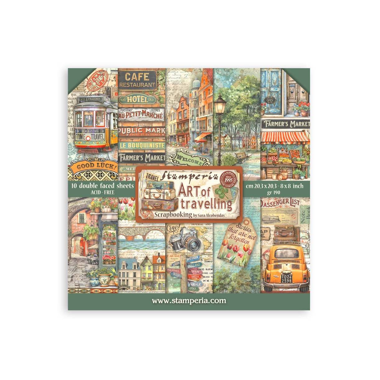 Bloc de Scrapbooking Doble Cara Art of Travelling Stamperia - Image 2