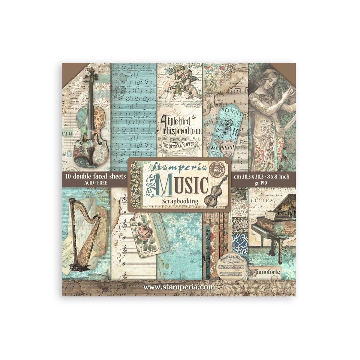 Bloc de Scrapbooking Doble Cara Music Stamperia