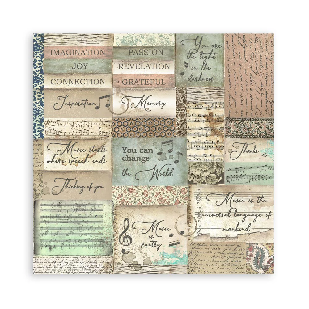 Bloc de Scrapbooking Doble Cara Music Stamperia - Image 14