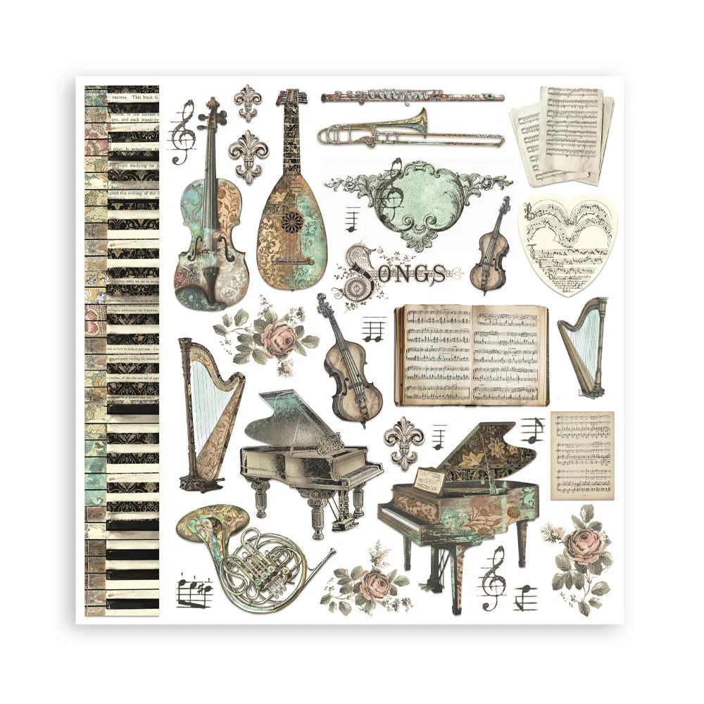 Bloc de Scrapbooking Doble Cara Music Stamperia - Image 3