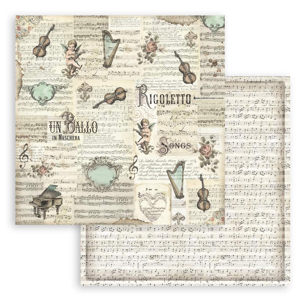 Bloc de Scrapbooking Doble Cara Music Stamperia - Image 4