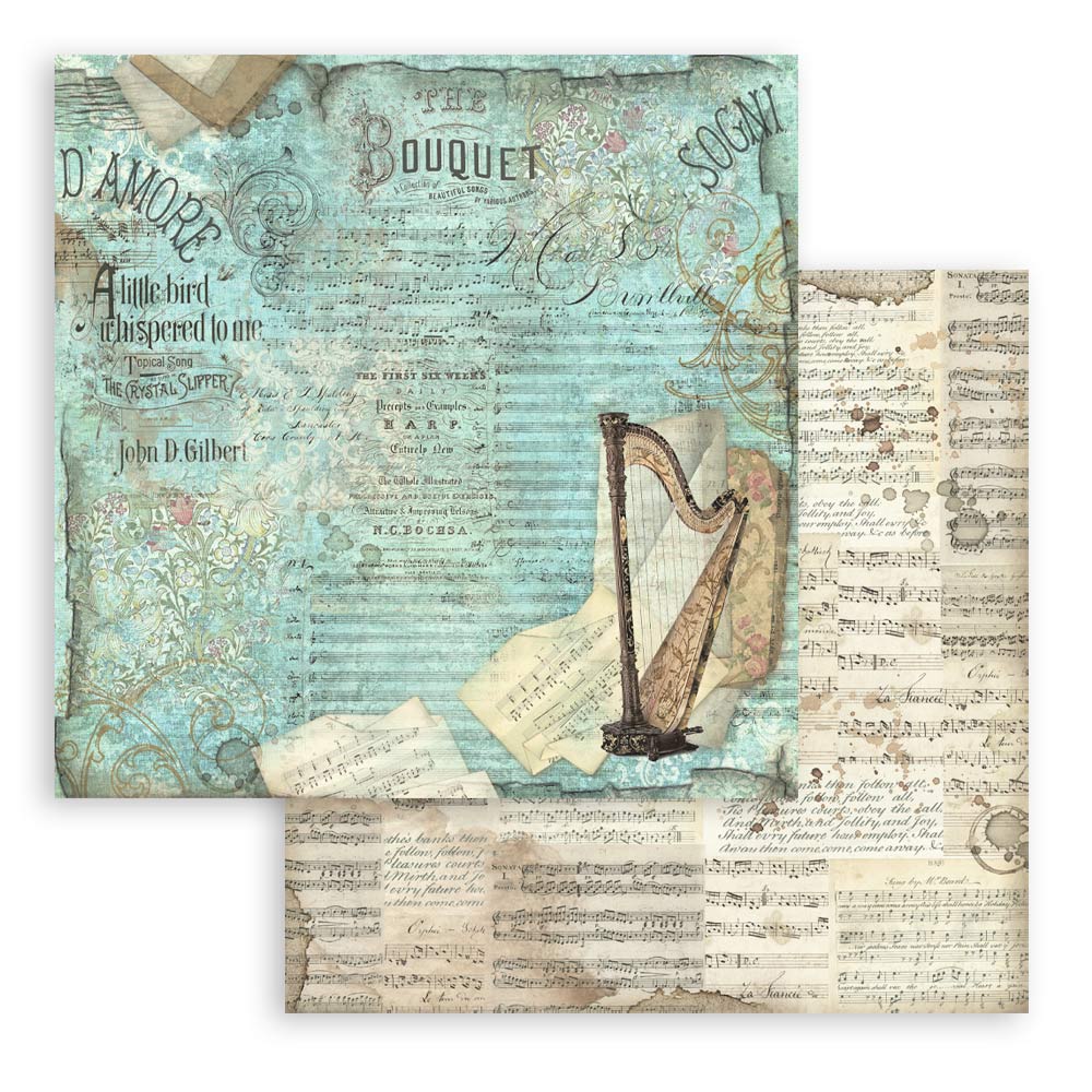 Bloc de Scrapbooking Doble Cara Music Stamperia - Image 8