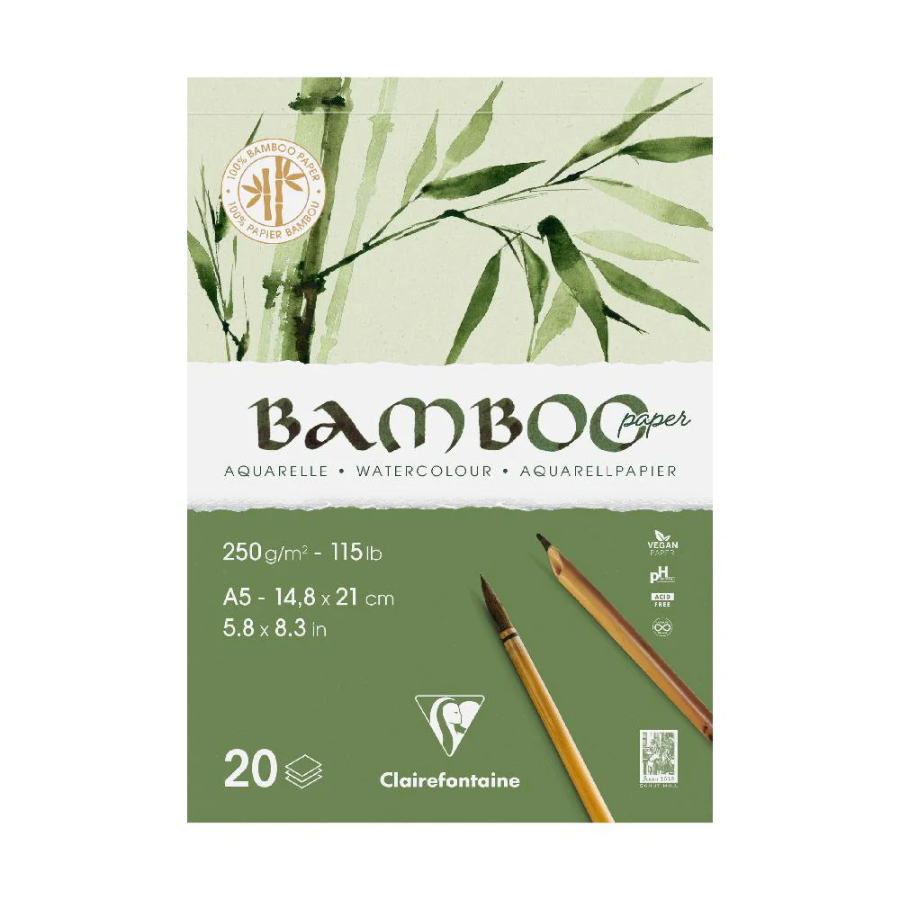 Bloc Encuadernado 10,5x29,7cm 20 Hojas Bambú Clairefontaine