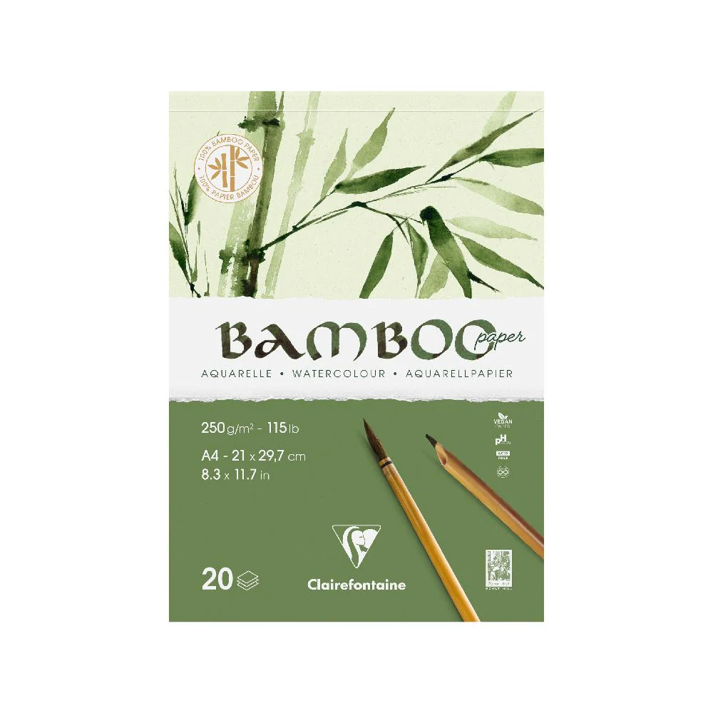 Bloc Encuadernado A4 con 20 Hojas Bambú Clairefontaine