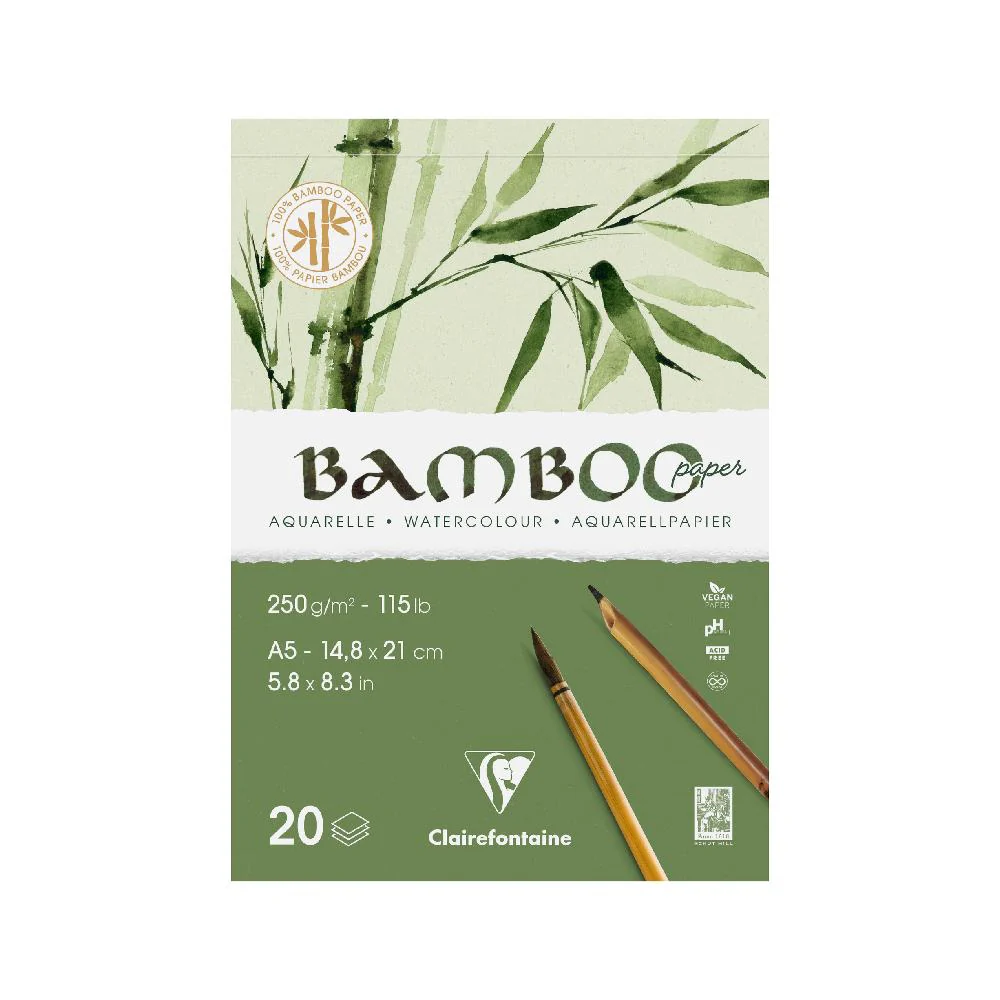 Bloc Encuadernado A5 con 20 Hojas Bambú Clairefontaine
