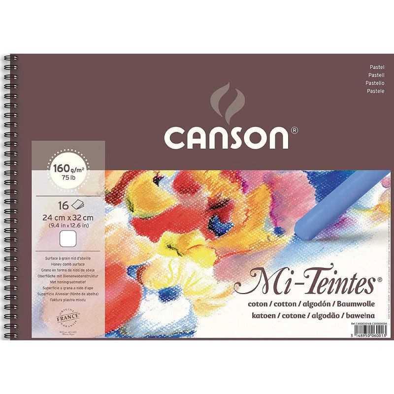 Bloc para Pastel Canson Mi-Teintes Blanco 16h 160gr 24x32cm