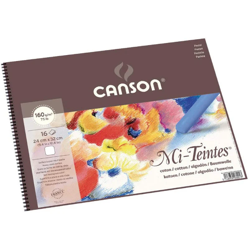Bloc para Pastel Canson Mi-Teintes Blanco 16h 160gr 24x32cm - Image 3
