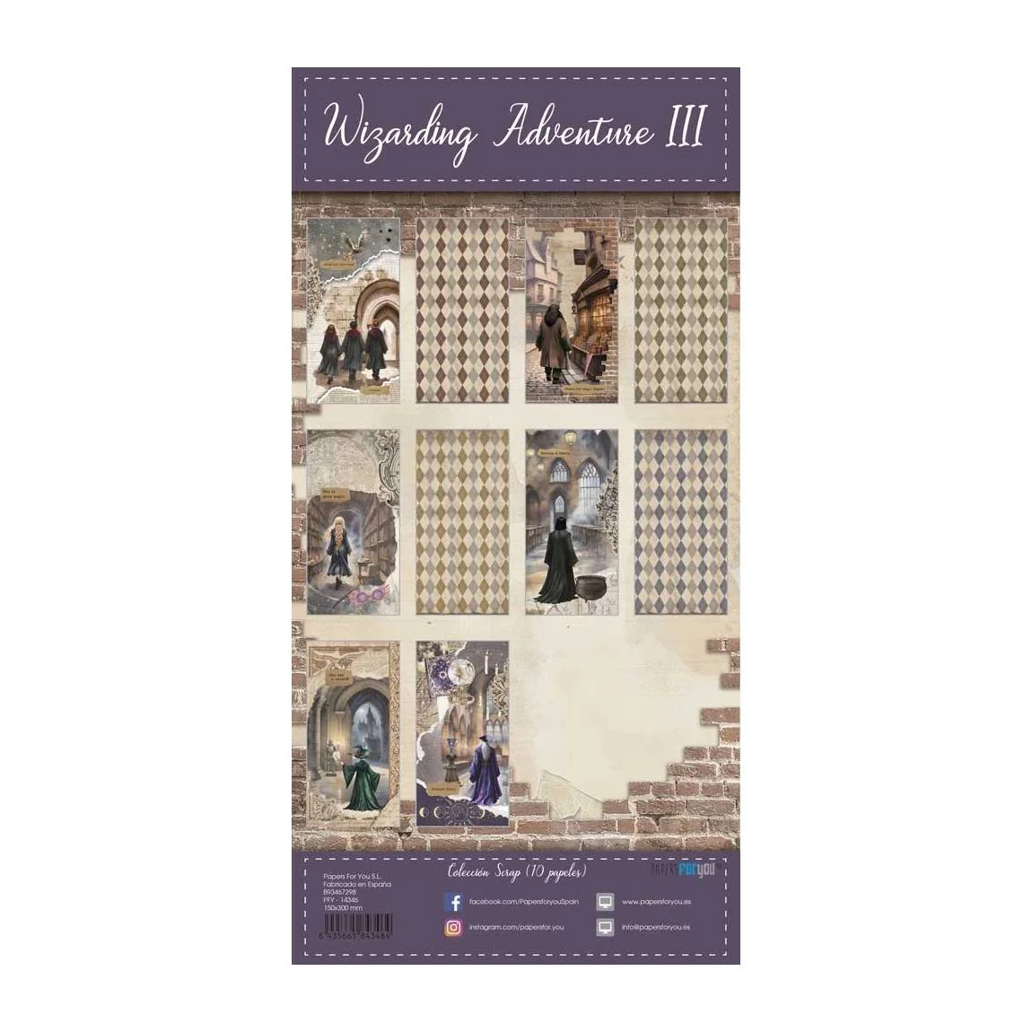 Bloc Scrap 10 Hojas 15x30 cm Wizarding Adventure III Papers For You - Image 2