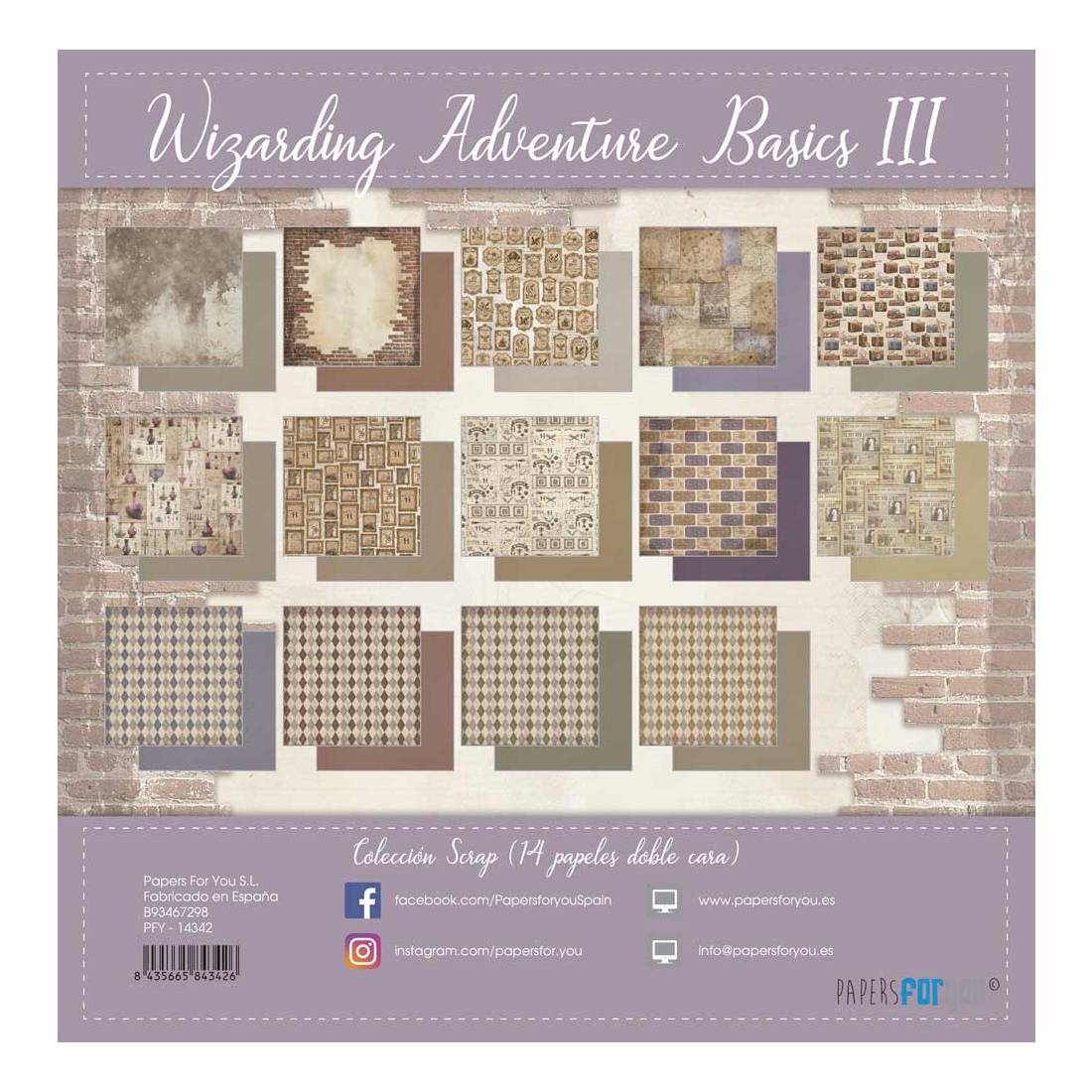 Bloc Scrap 14 Hojas Doble Cara Basics Wizarding Adventure III Papers For You - Image 2
