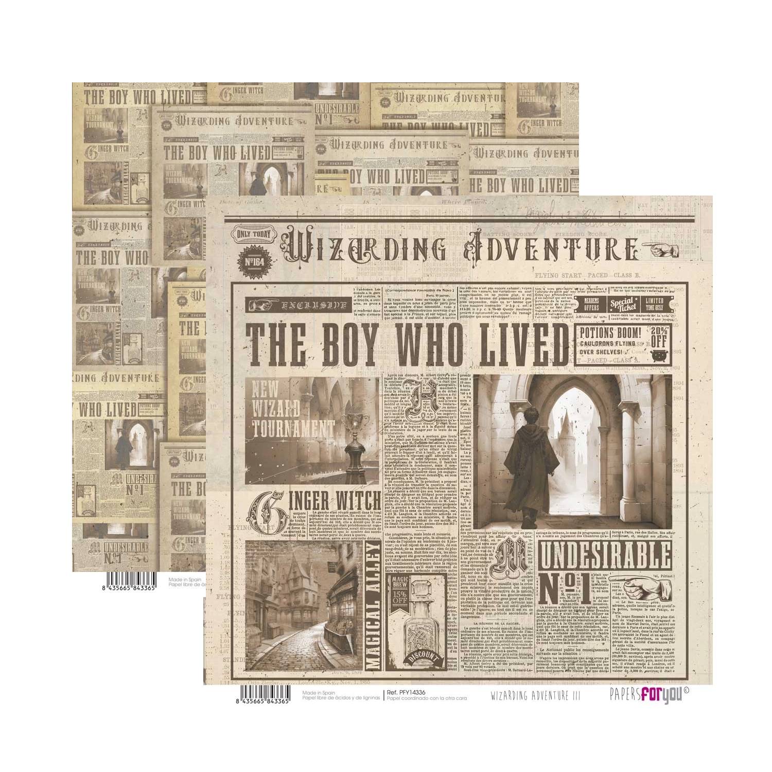 Bloc Scrap 14 Hojas Doble Cara Wizarding Adventure III Papers For You - Image 11