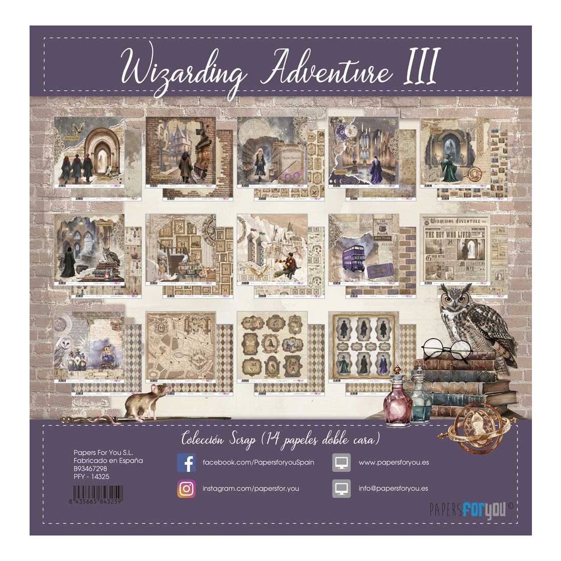 Bloc Scrap 14 Hojas Doble Cara Wizarding Adventure III Papers For You - Image 2