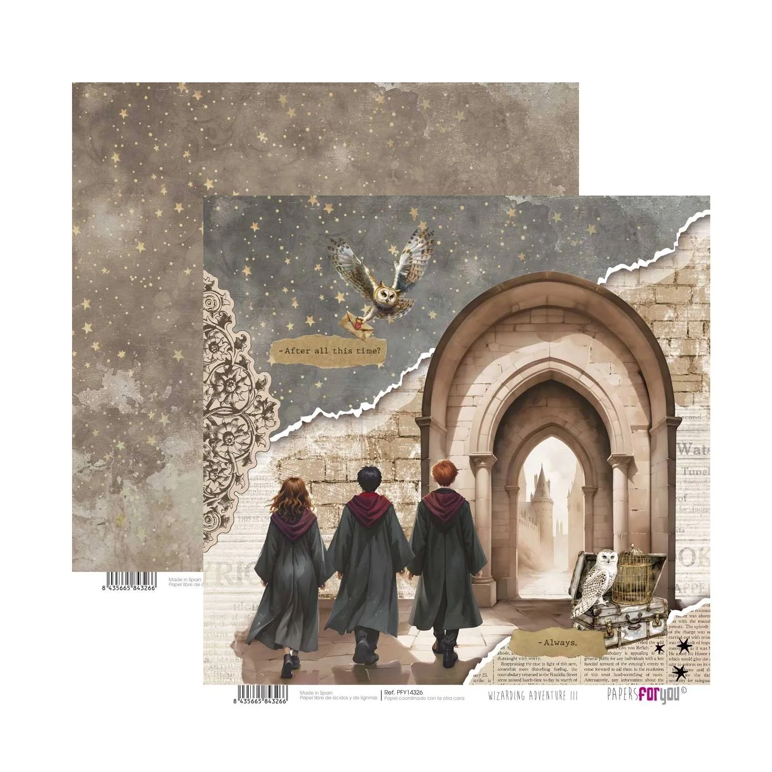 Bloc Scrap 14 Hojas Doble Cara Wizarding Adventure III Papers For You - Image 3