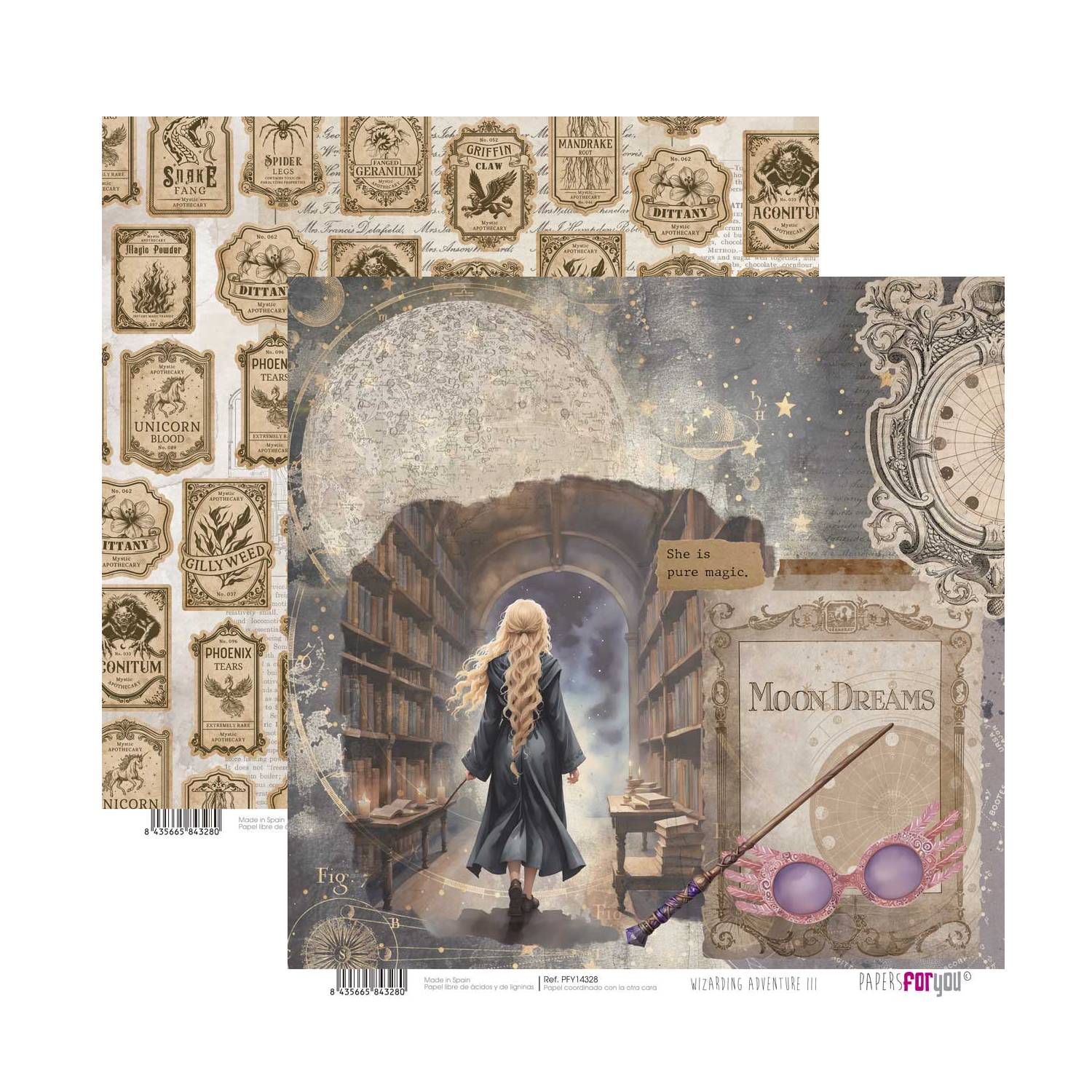 Bloc Scrap 14 Hojas Doble Cara Wizarding Adventure III Papers For You - Image 5