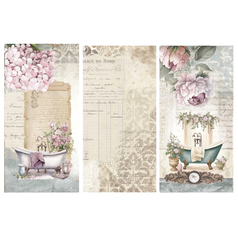 Bloc Scrapbooking 10 Hojas 15x30 Home&Deco 'Bath and Kitchen' PapersForYou - Image 2