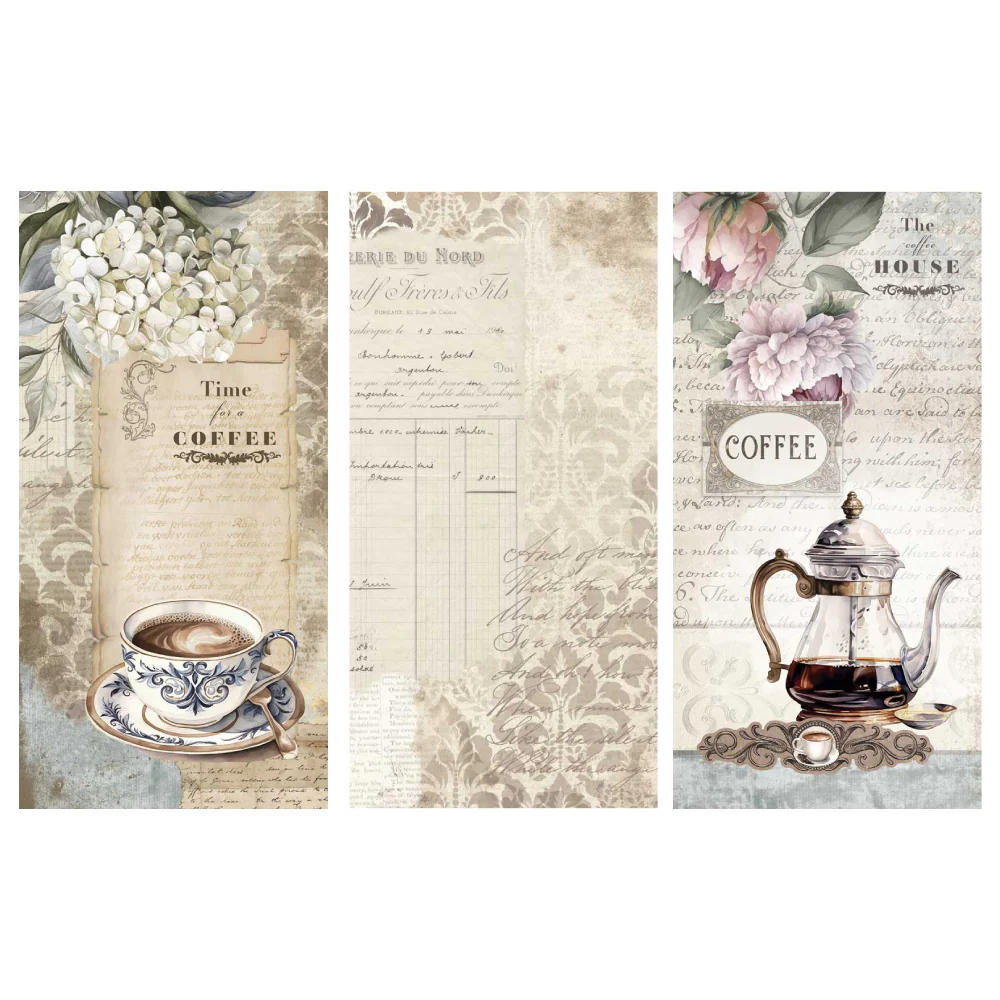 Bloc Scrapbooking 10 Hojas 15x30 Home&Deco 'Coffee and Tea' PapersForYou - Image 2