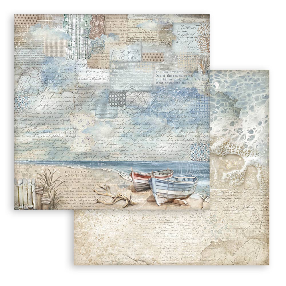 Bloc Scrapbooking 10 Hojas Backrounds Silent Sea Stamperia - Image 6