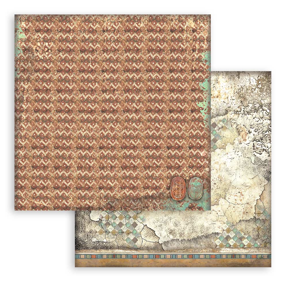 Bloc Scrapbooking 10 Hojas Backrounds Tierra de Faraones Stamperia - Image 10
