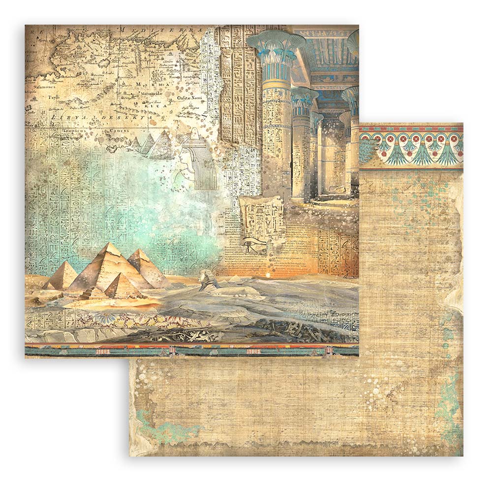 Bloc Scrapbooking 10 Hojas Backrounds Tierra de Faraones Stamperia - Image 4