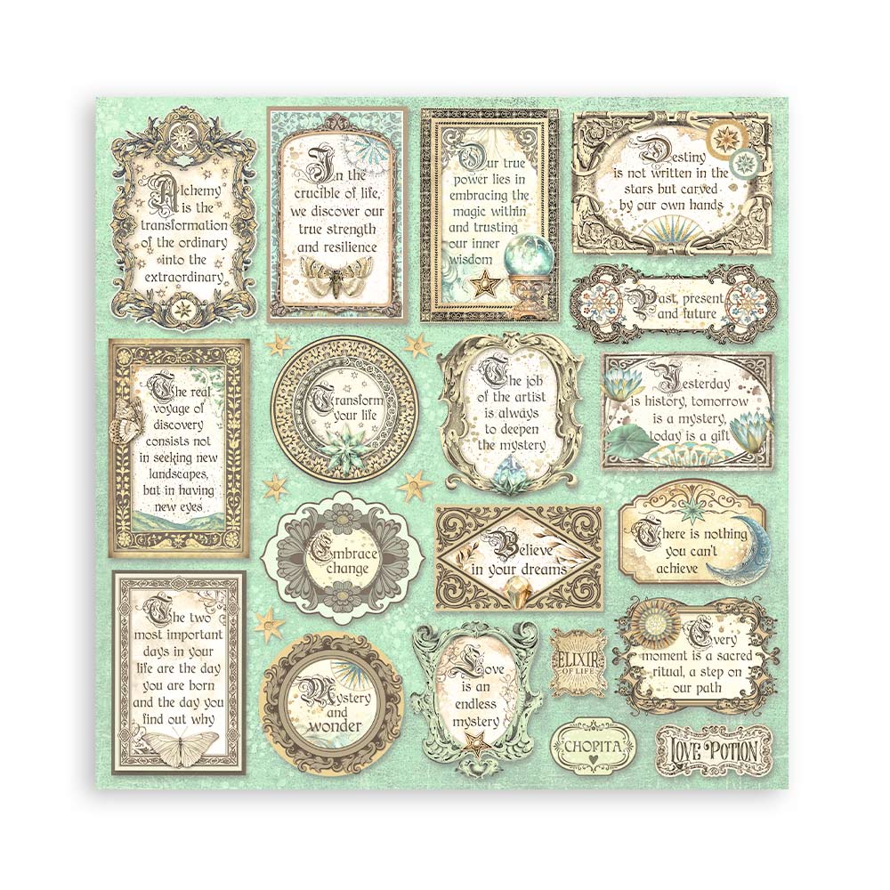 Bloc Scrapbooking 22 Hojas Fortune 12x12 Stamperia - Image 15