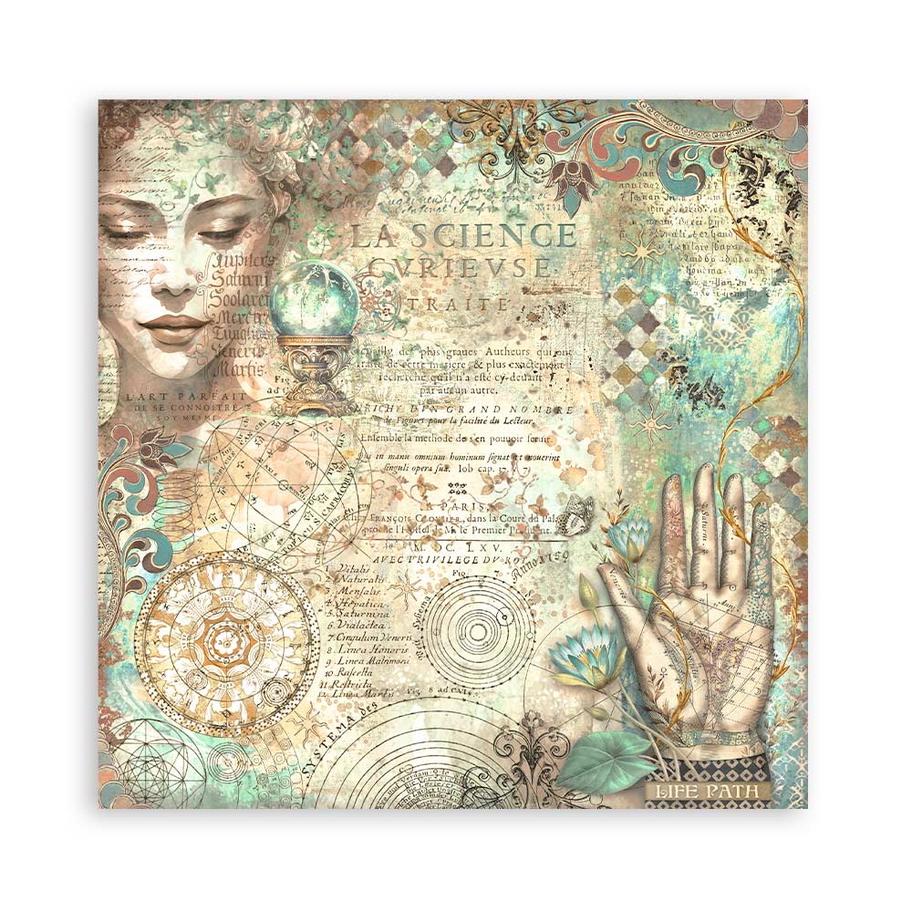Bloc Scrapbooking 22 Hojas Fortune 12x12 Stamperia - Image 4