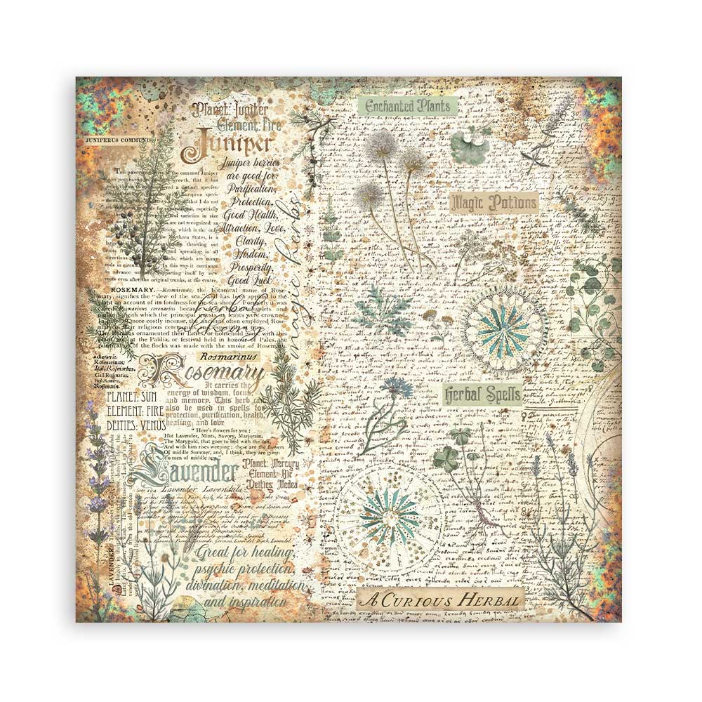Bloc Scrapbooking 22 Hojas Fortune 12x12 Stamperia - Image 6