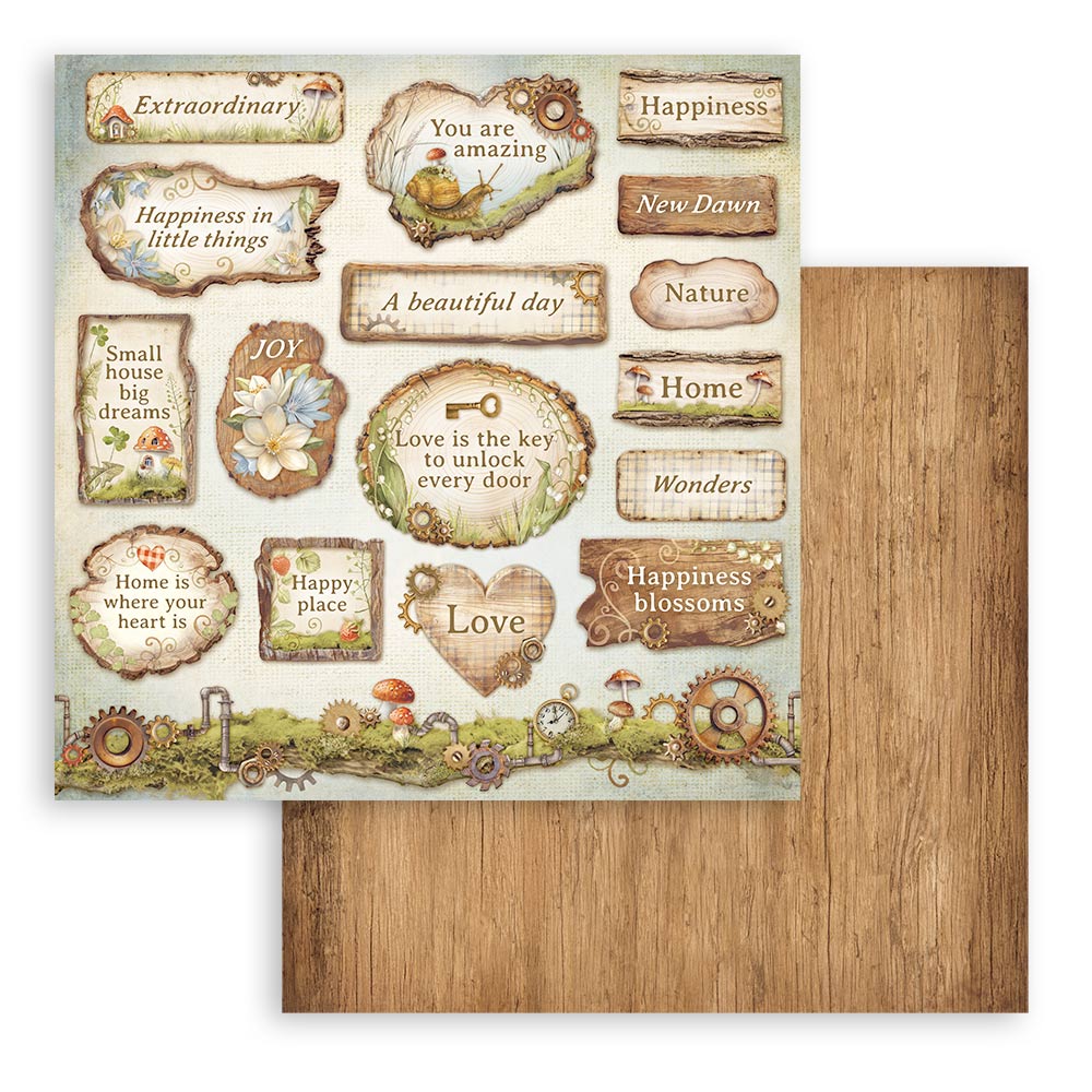 Bloc Scrapbooking 10 Hojas Hidden Grove Stamperia - Image 12
