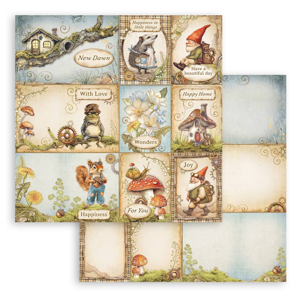 Bloc Scrapbooking 10 Hojas Hidden Grove Stamperia - Image 13