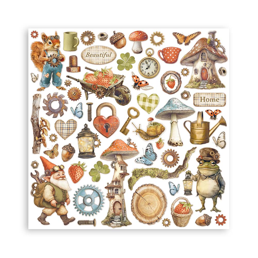 Bloc Scrapbooking 10 Hojas Hidden Grove Stamperia - Image 14