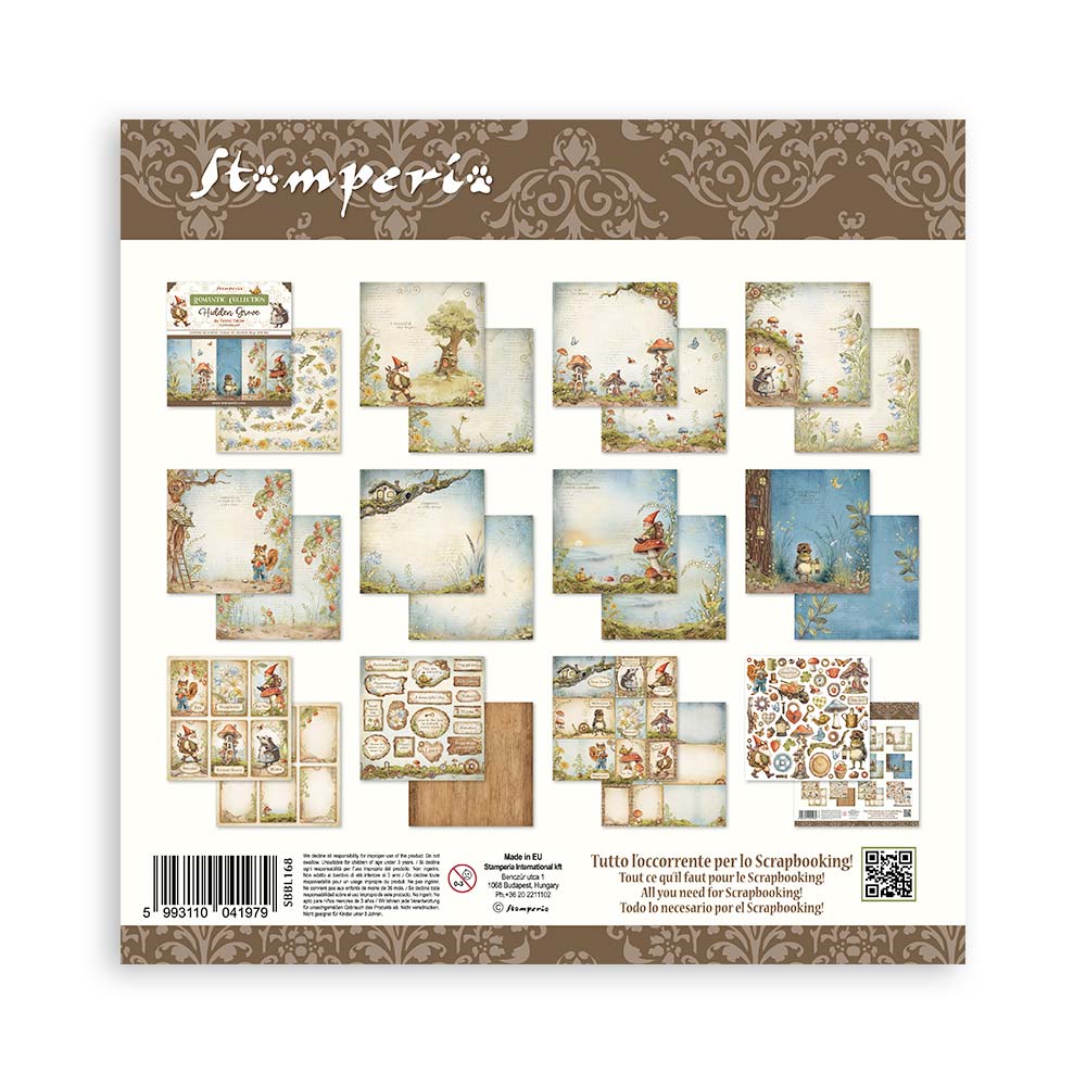 Bloc Scrapbooking 10 Hojas Hidden Grove Stamperia - Image 15