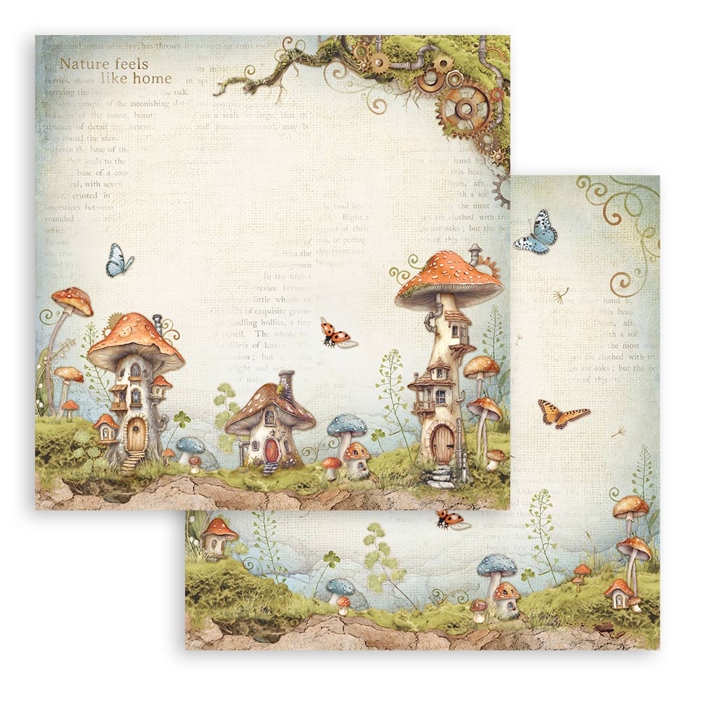 Bloc Scrapbooking 10 Hojas Hidden Grove Stamperia - Image 5